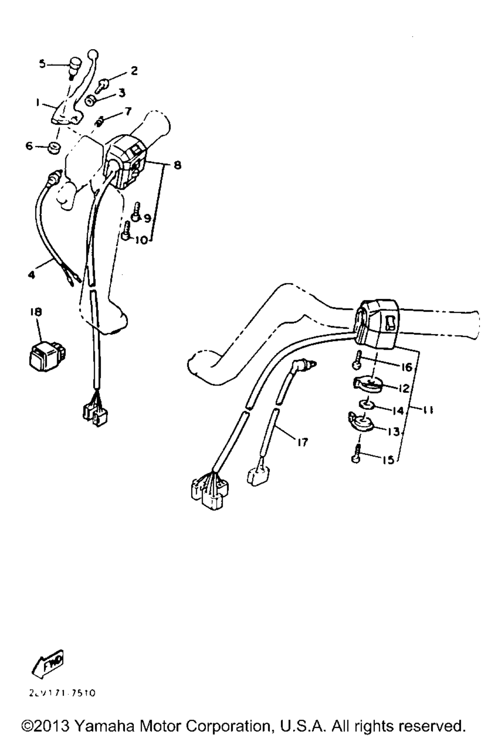 Handel switch lever