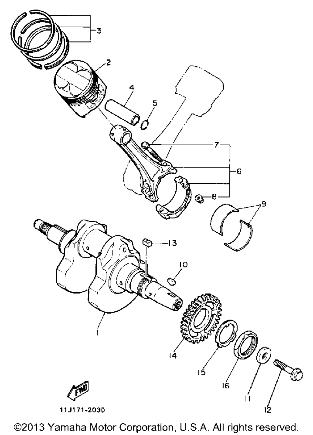 Crankshaft piston