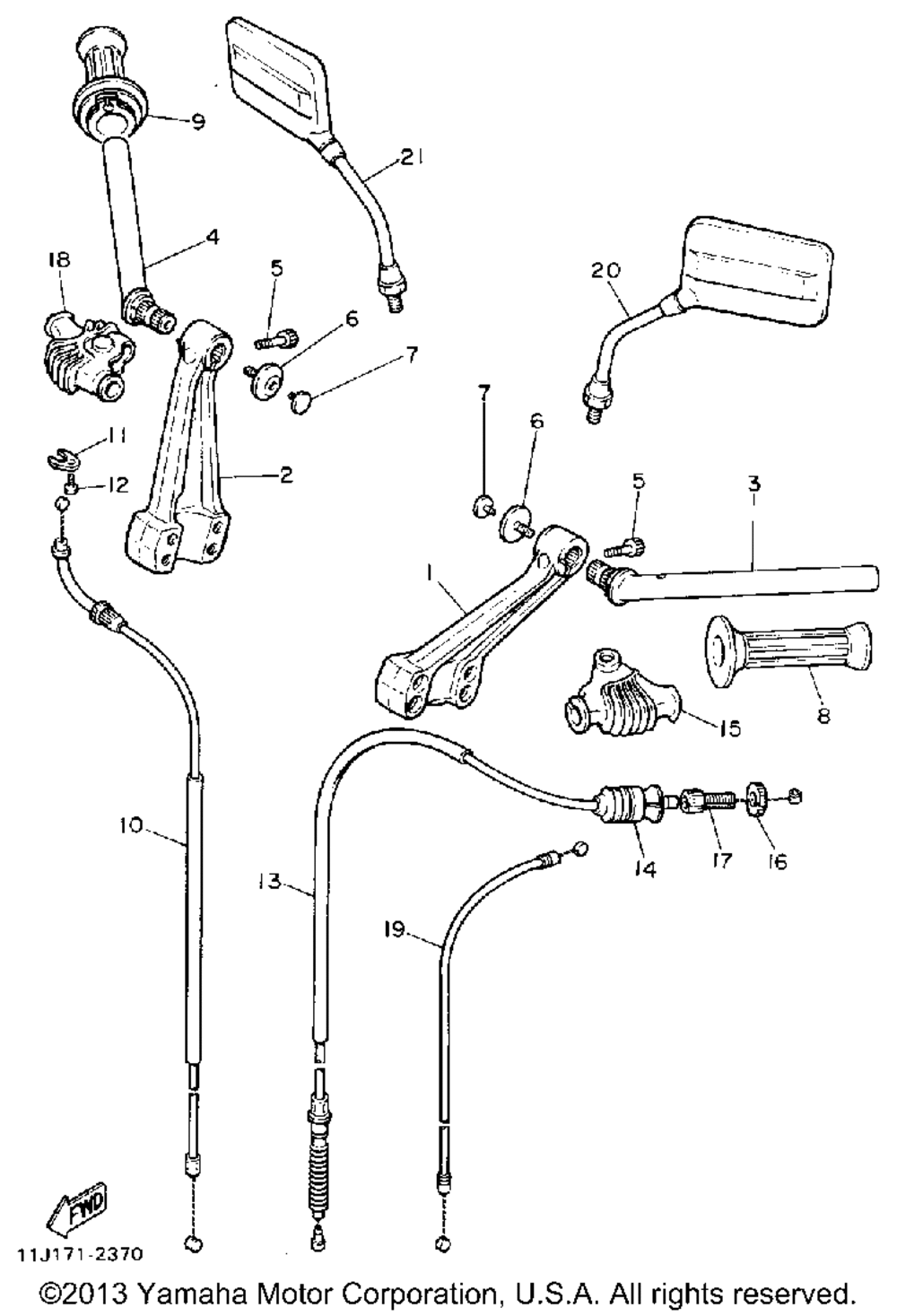 Handlebar cable