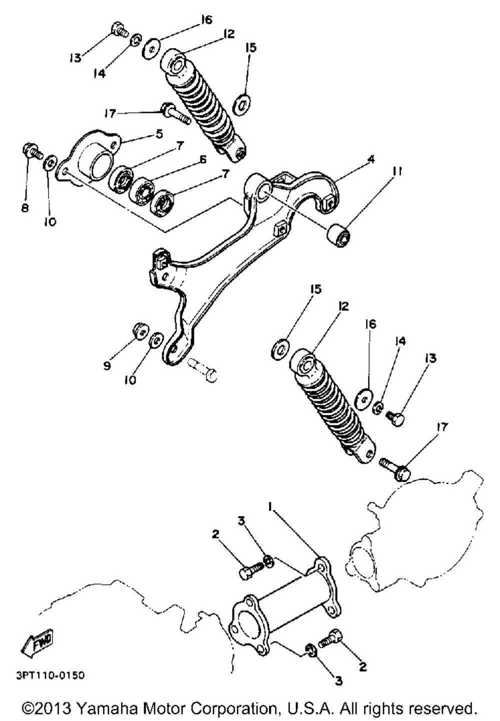 Swing arm - rear shocks