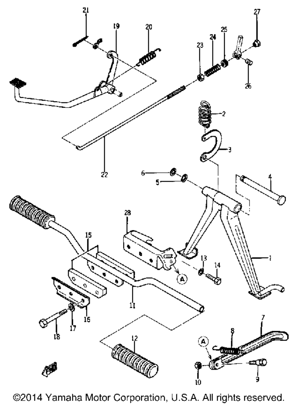 Stand - footrest - brake pedal