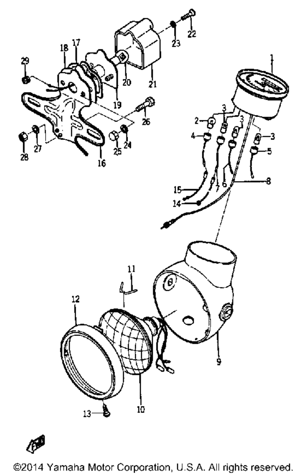 Head lamp - tail lamp