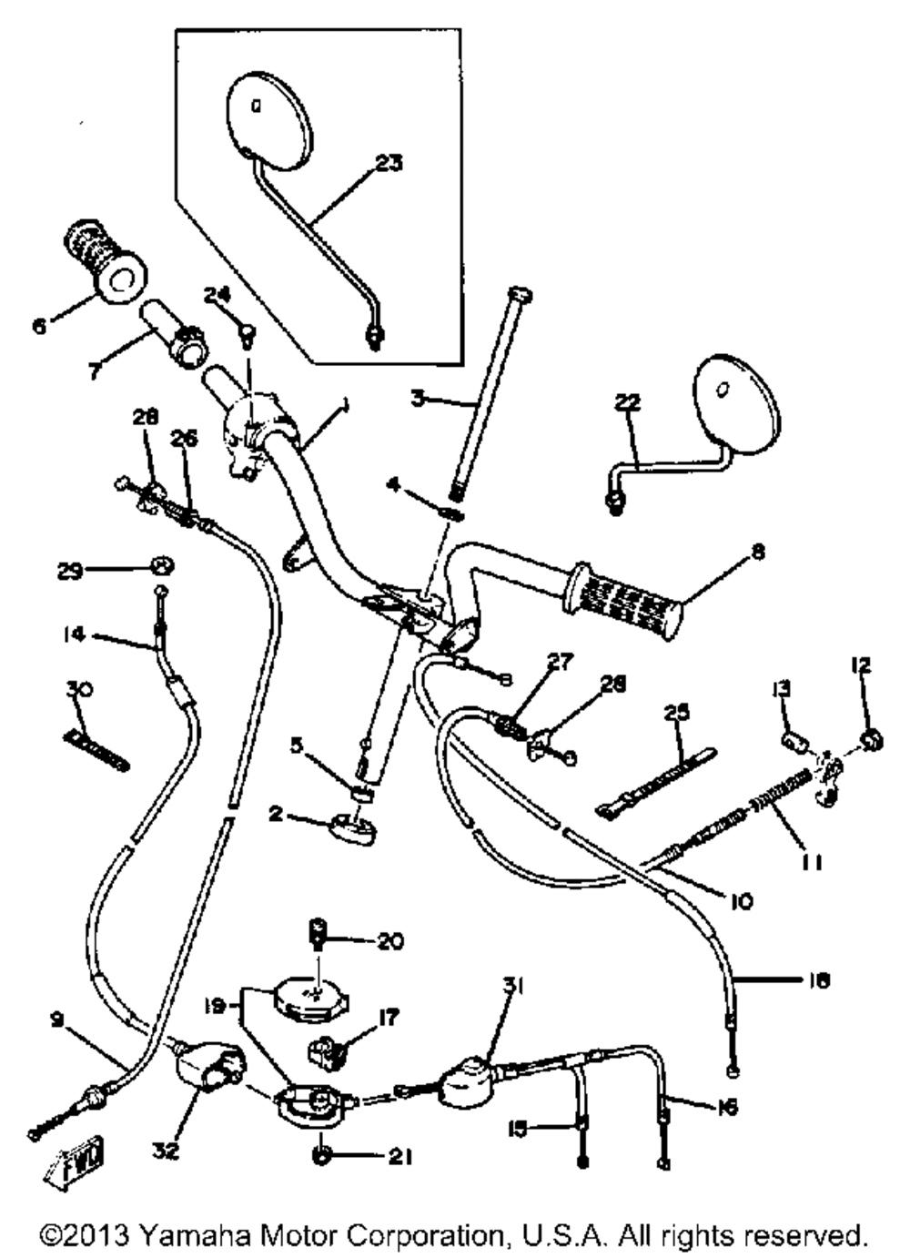 Handlebar - cable