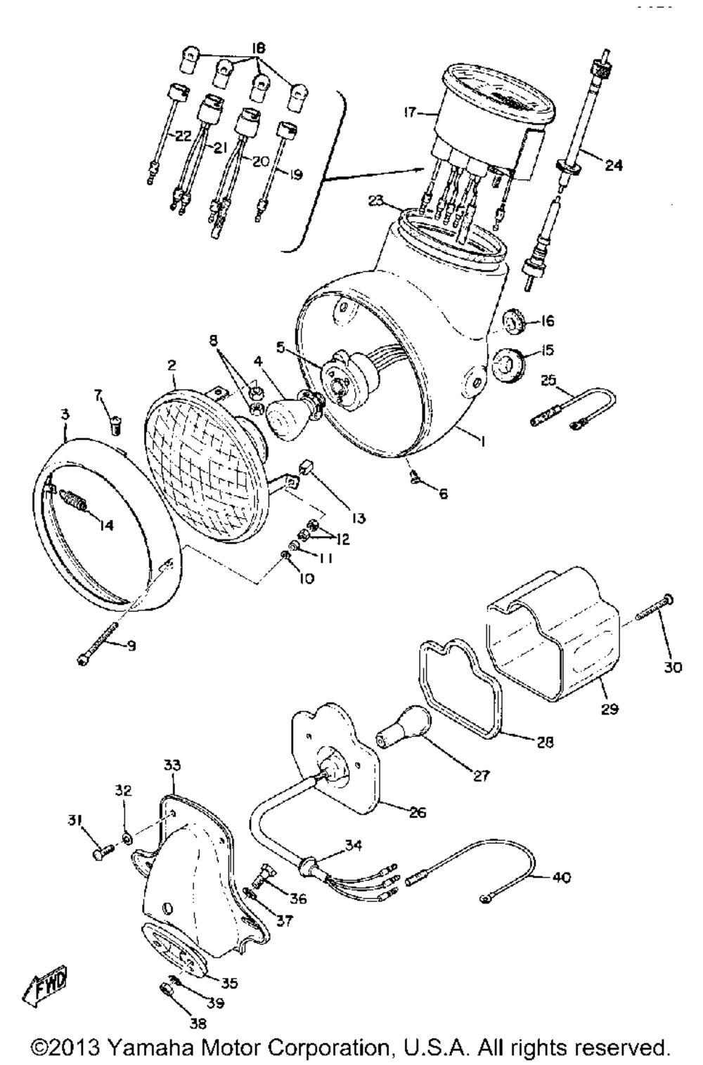 Head lamp speedometer & tail lamp