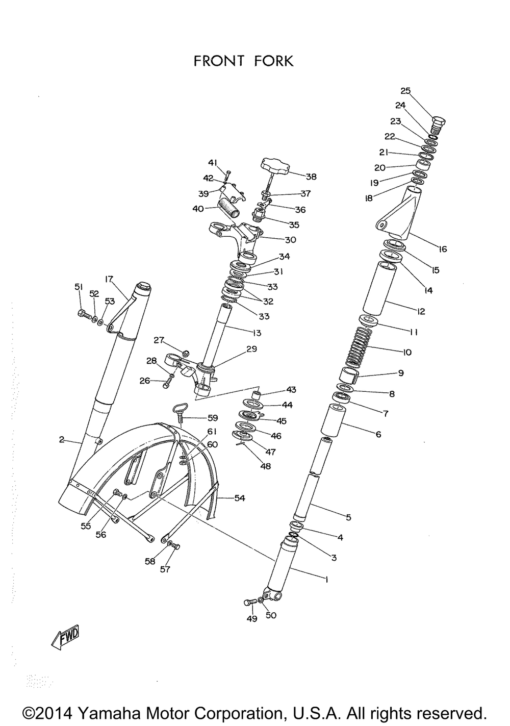 Front fork and fender