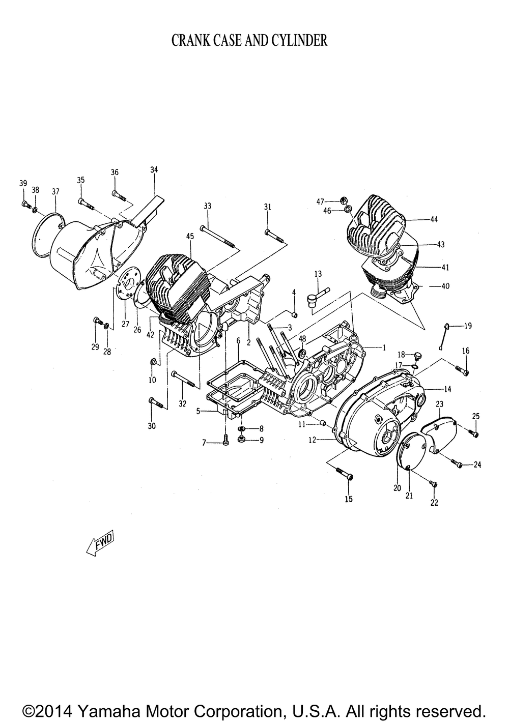 Crankcase and cylinder