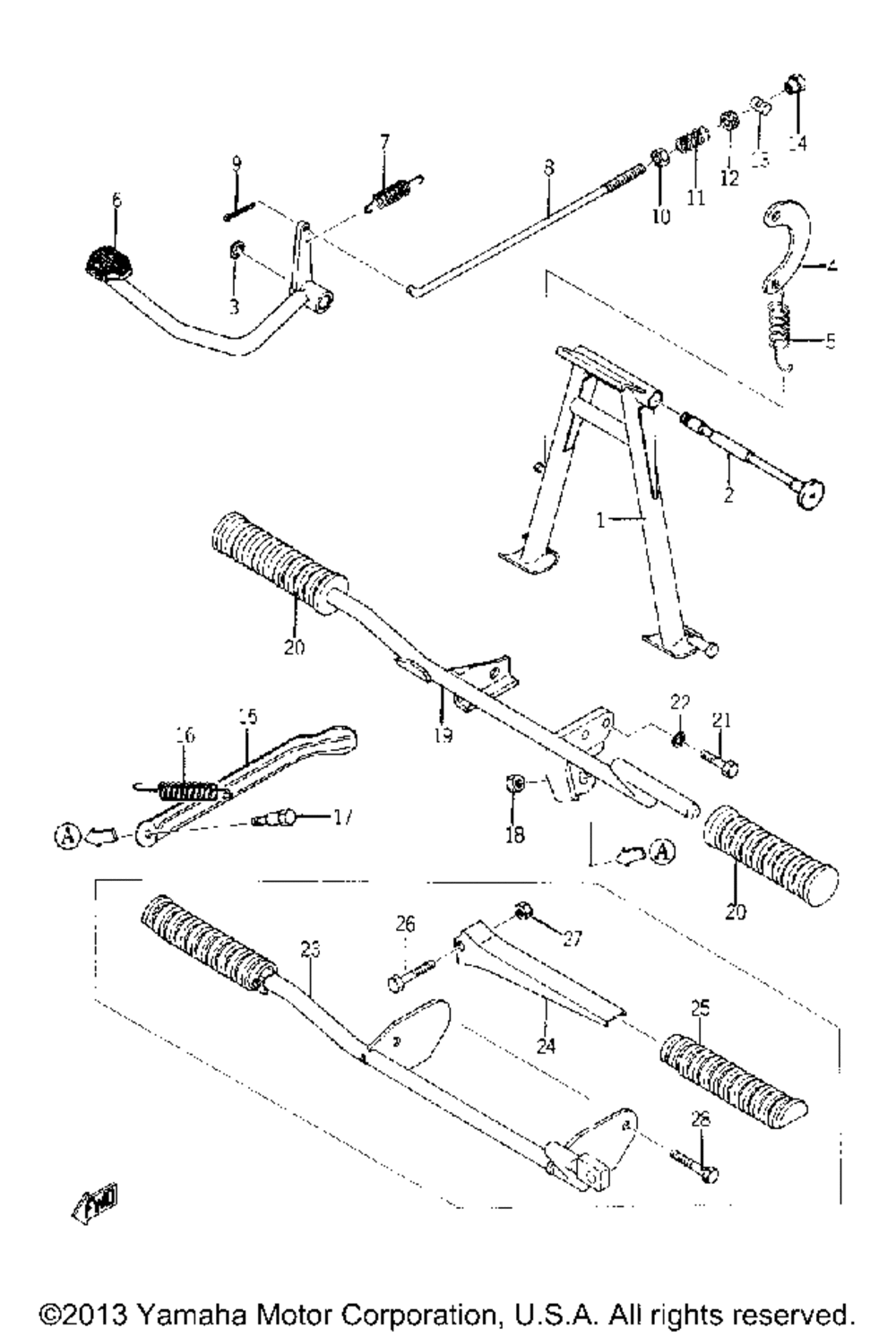 Stand - brake pedal