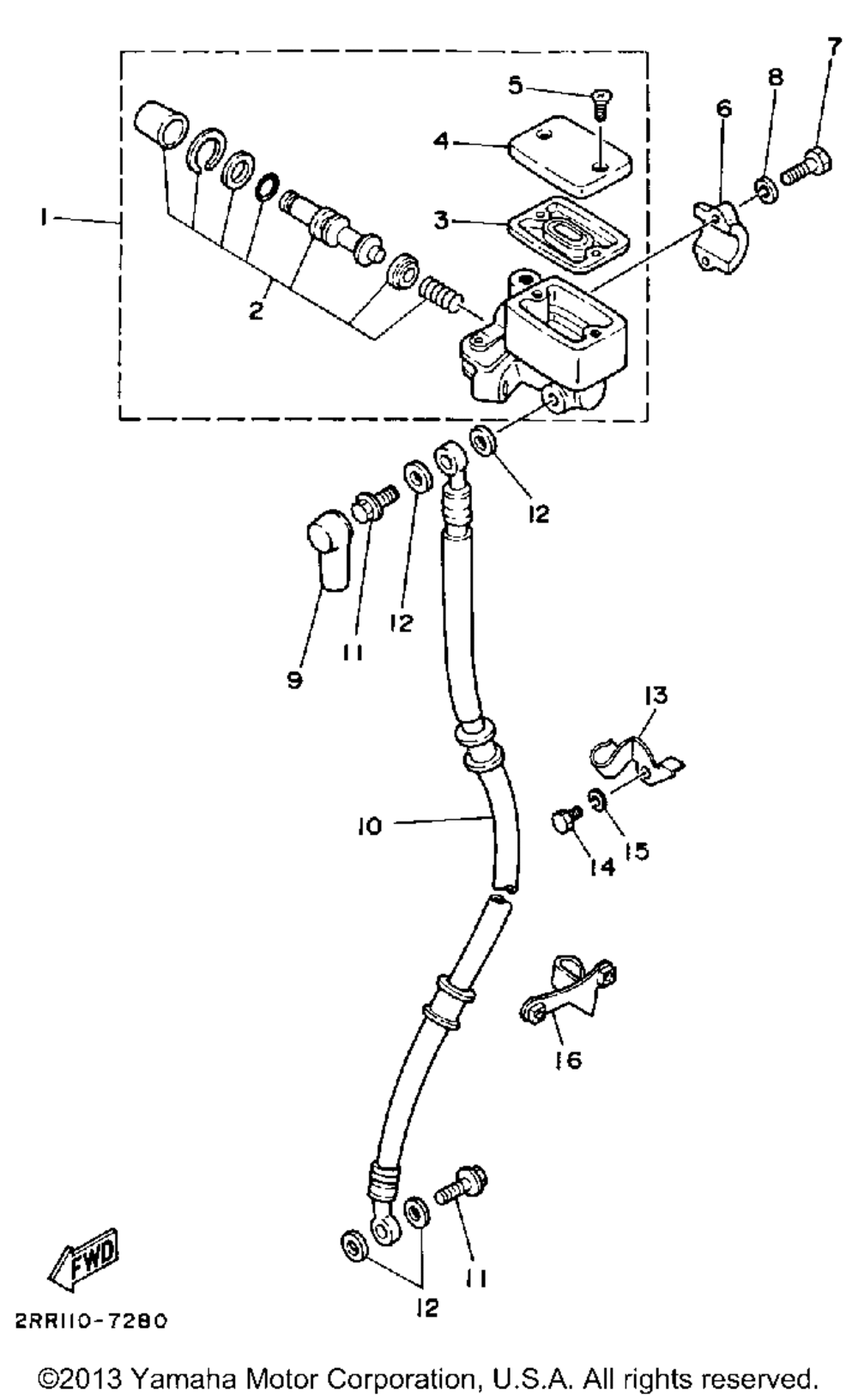 Front master cylinder