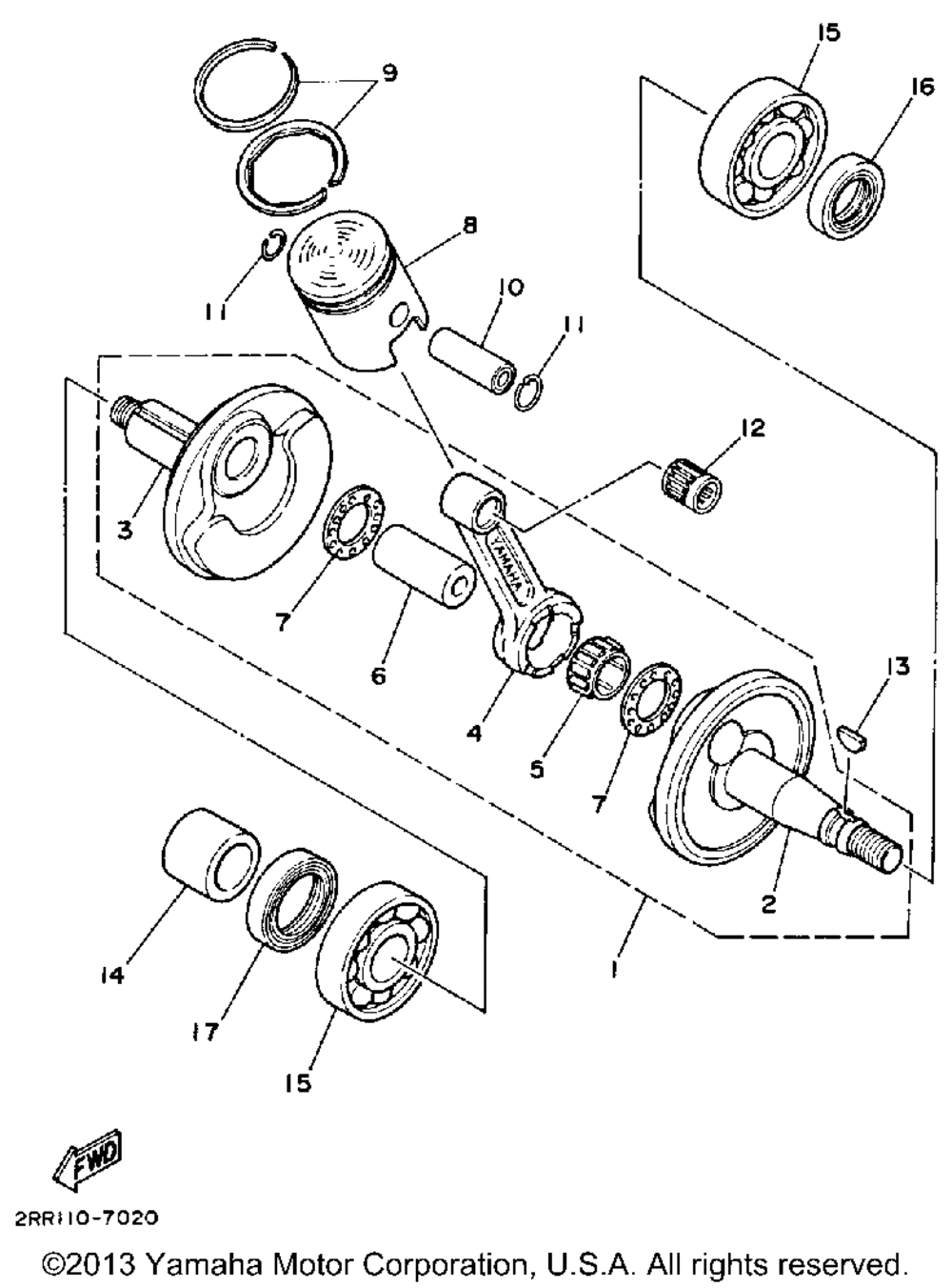 Crankshaft-piston