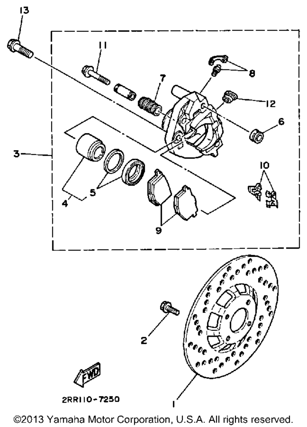 Front brake caliper