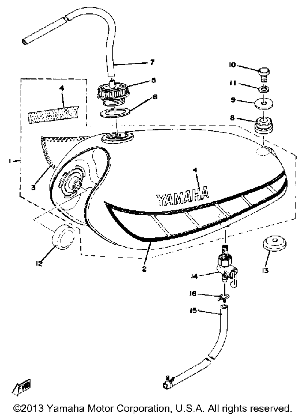 Fuel tank yz100d