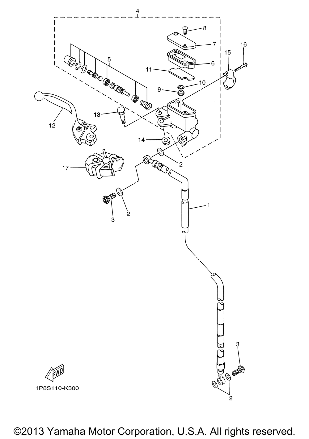 Front master cylinder