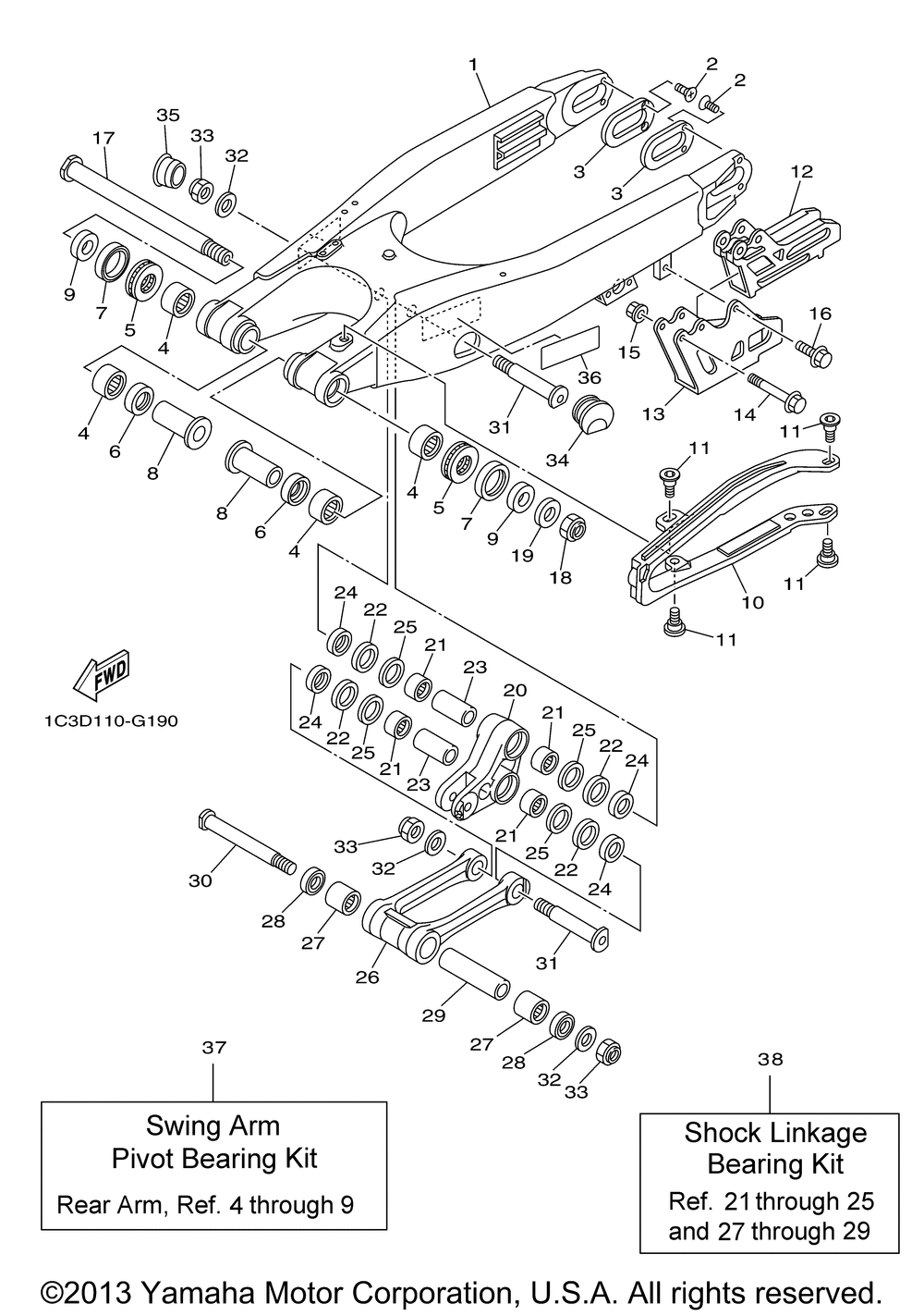 Rear arm