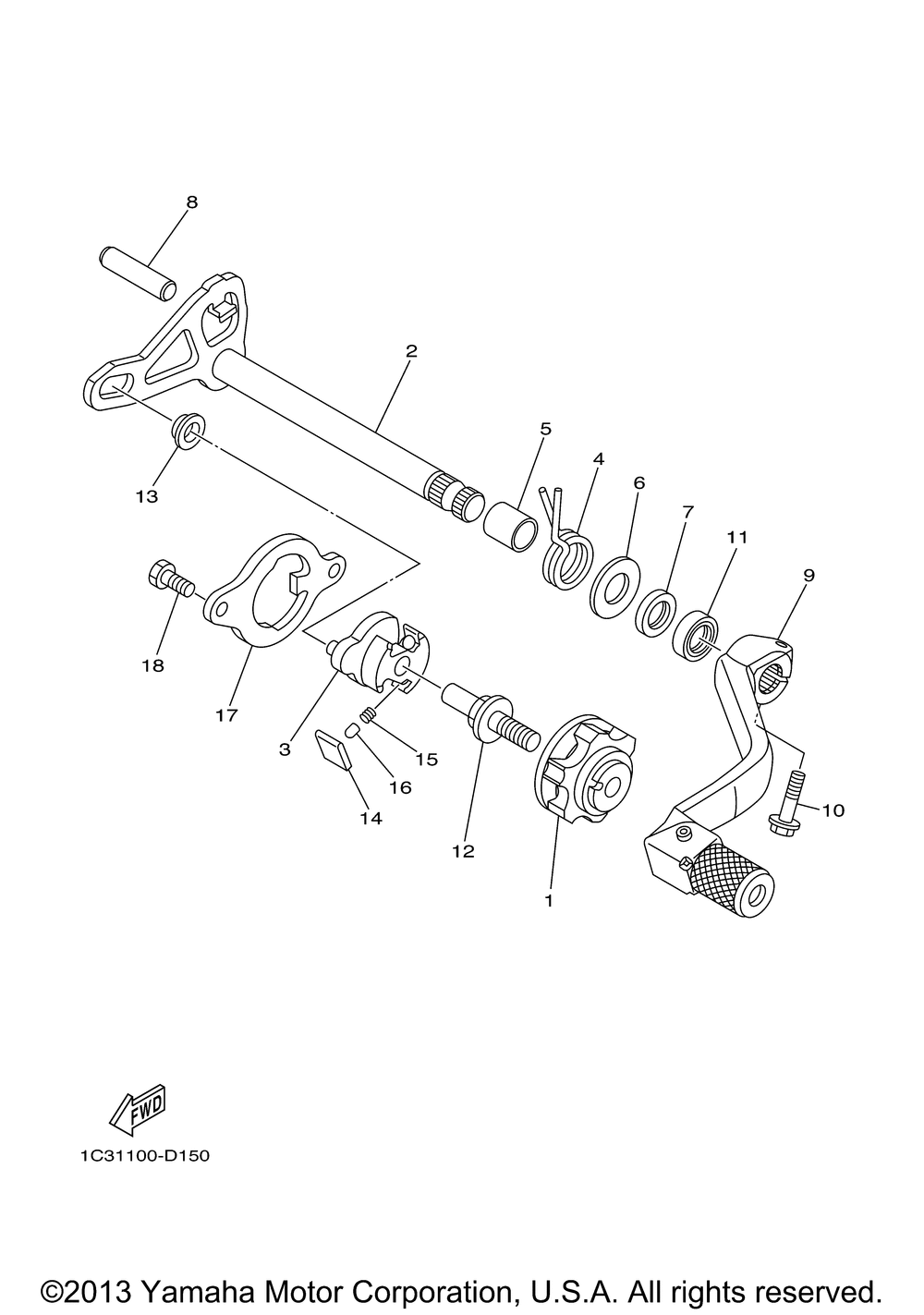 Shift shaft