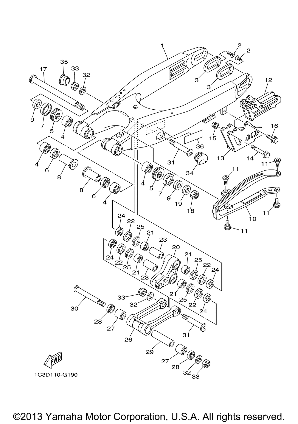 Rear arm