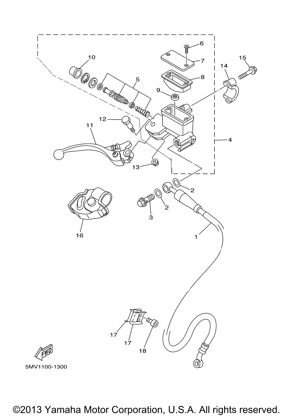 Front master cylinder