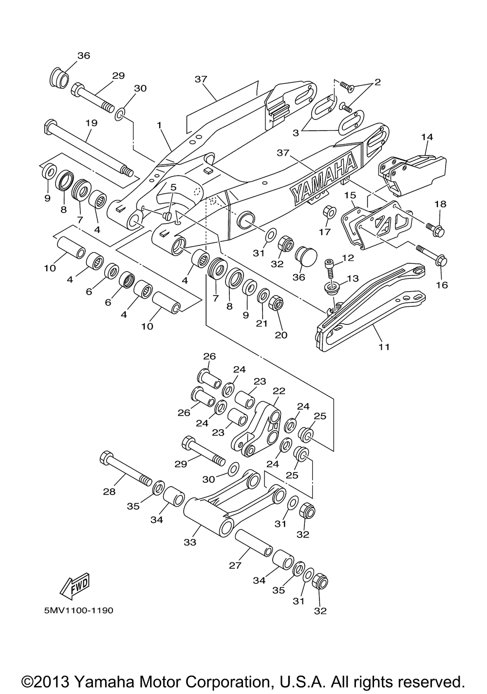 Rear arm