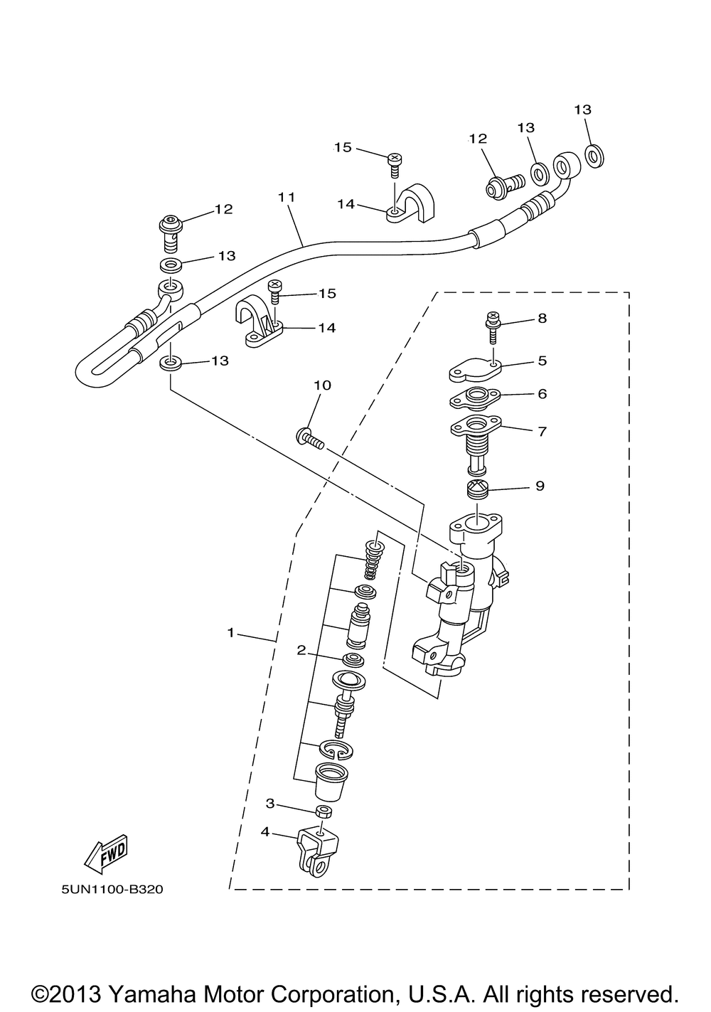 Rear master cylinder