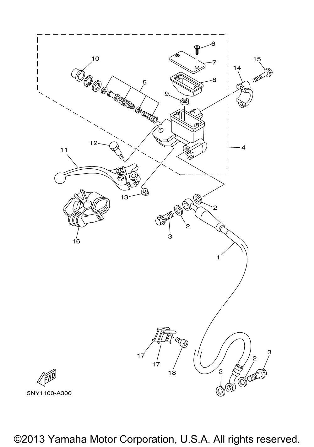 Front master cylinder