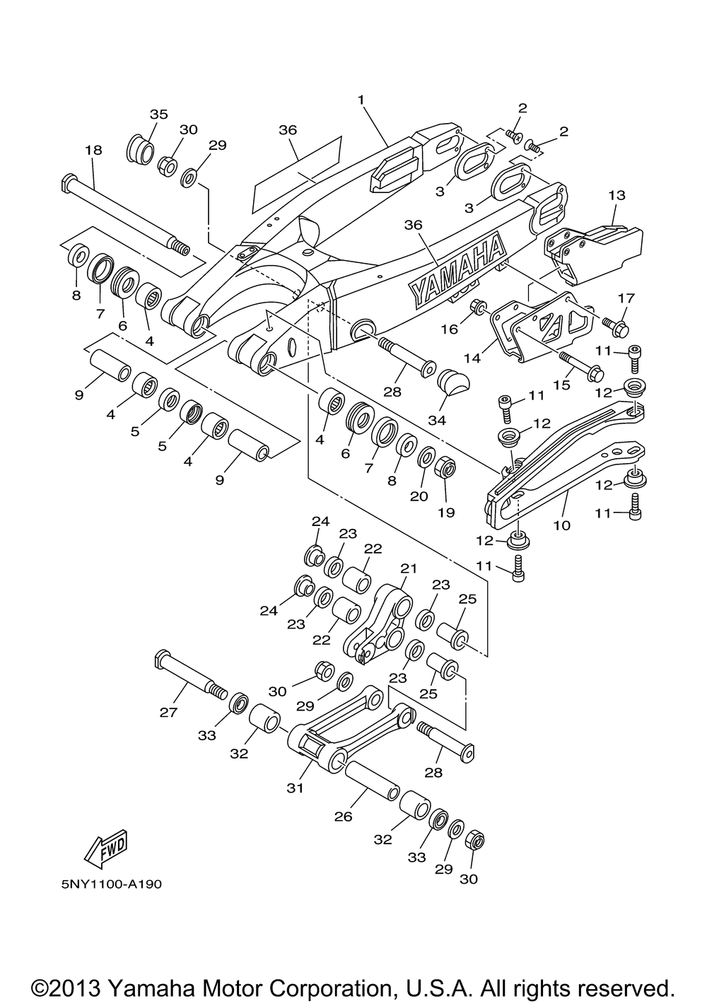 Rear arm