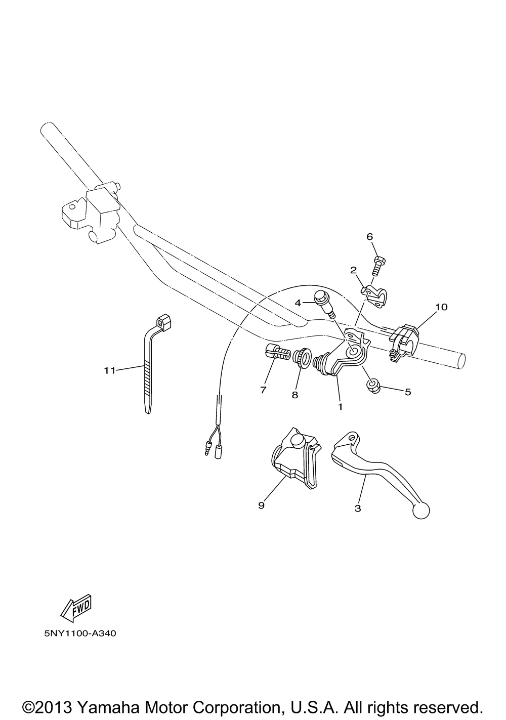 Handle switch lever