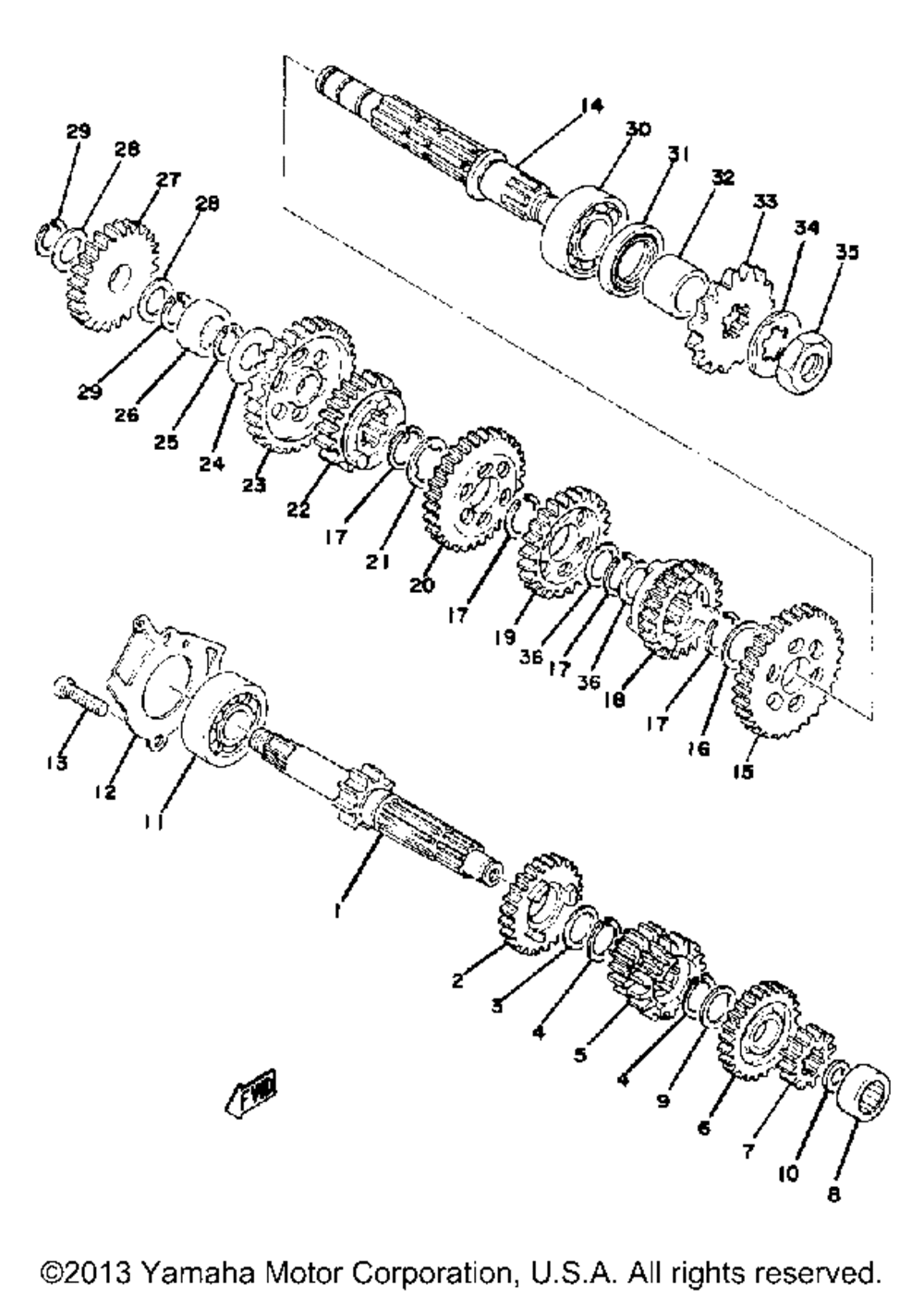 Transmission yz125c