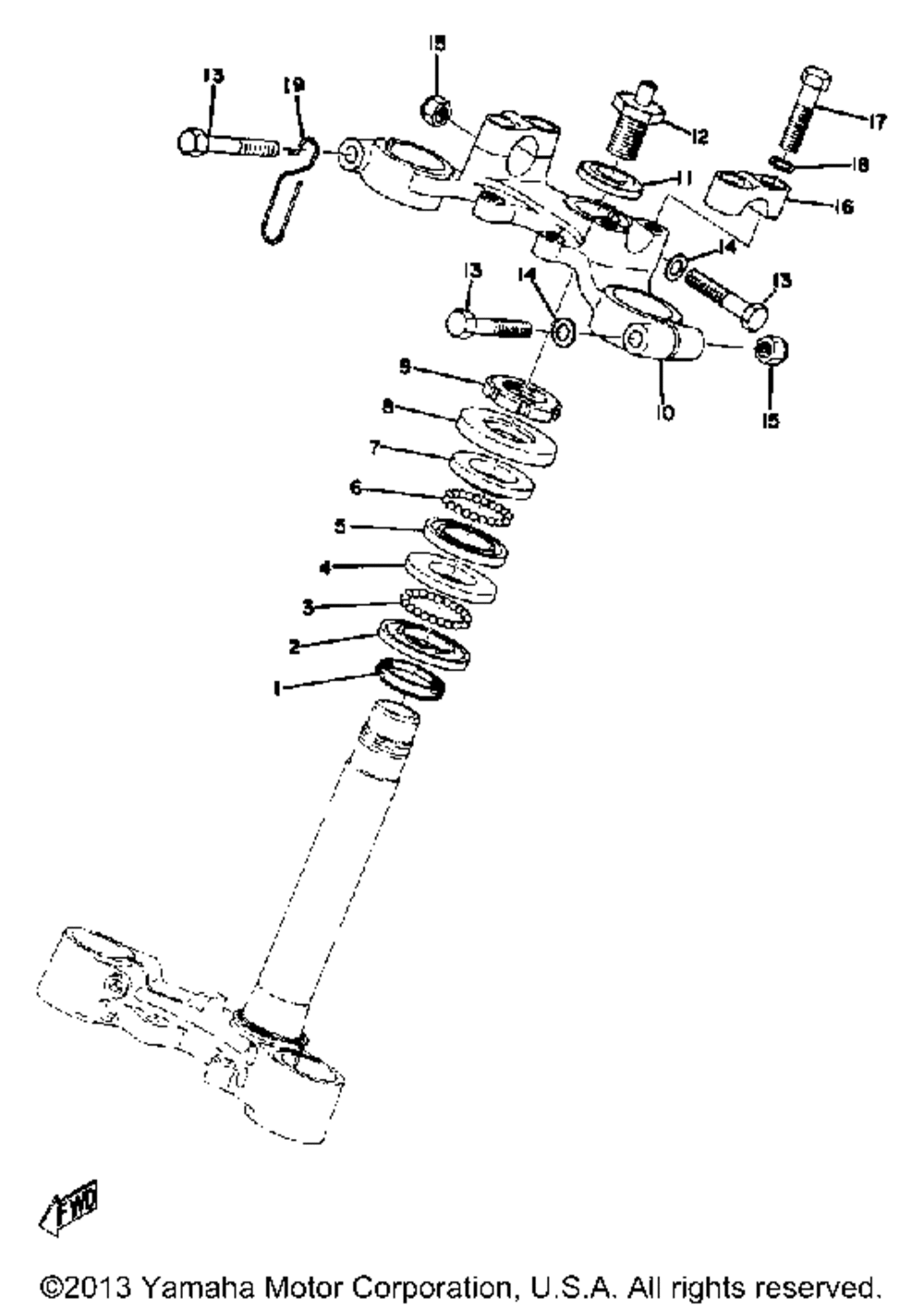 Steering yz125a - b