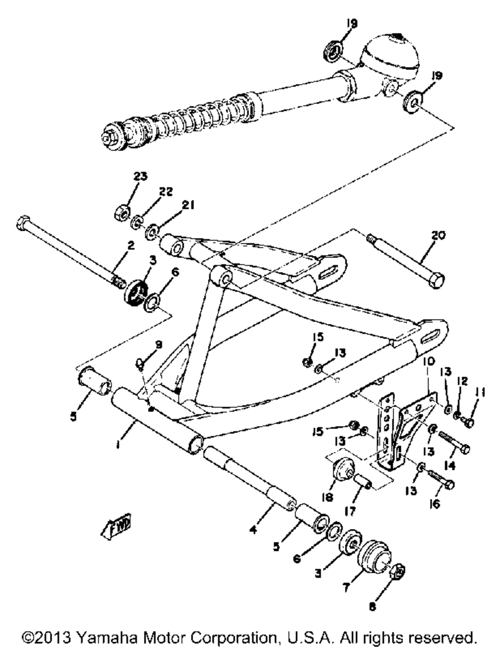 Rear arm yz125c