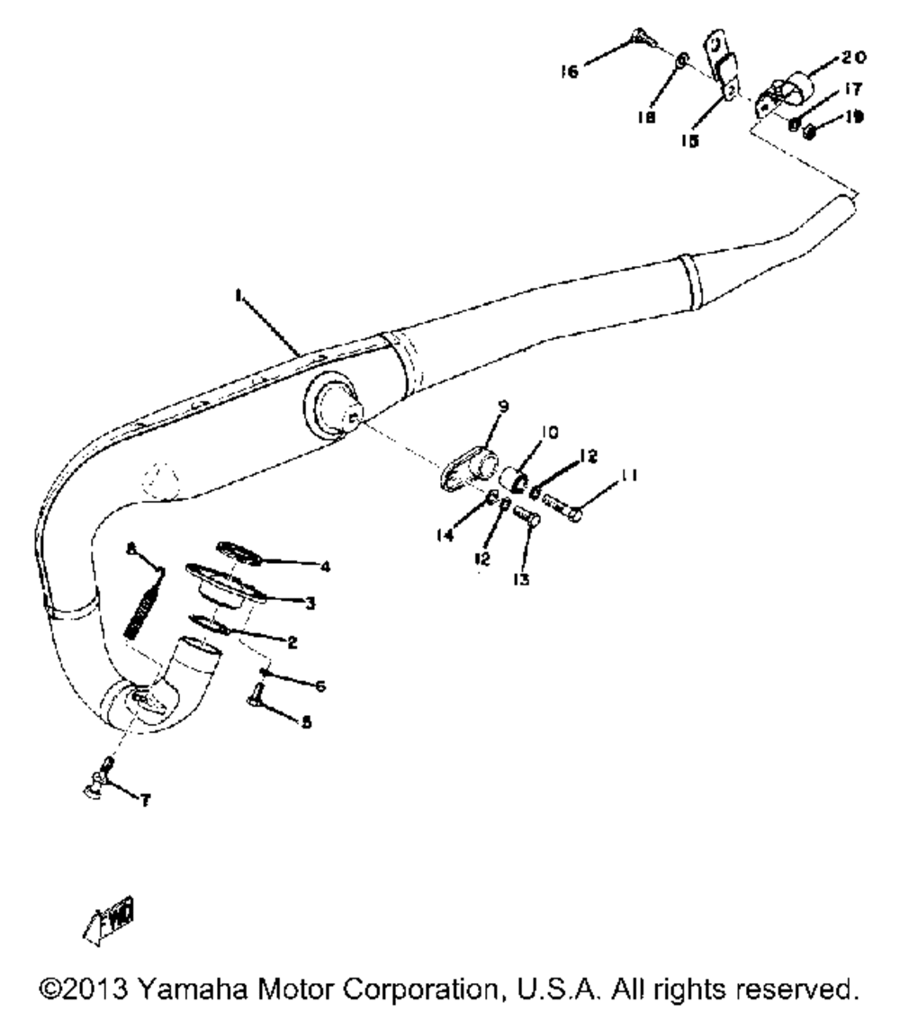 Exhaust yz125a - b