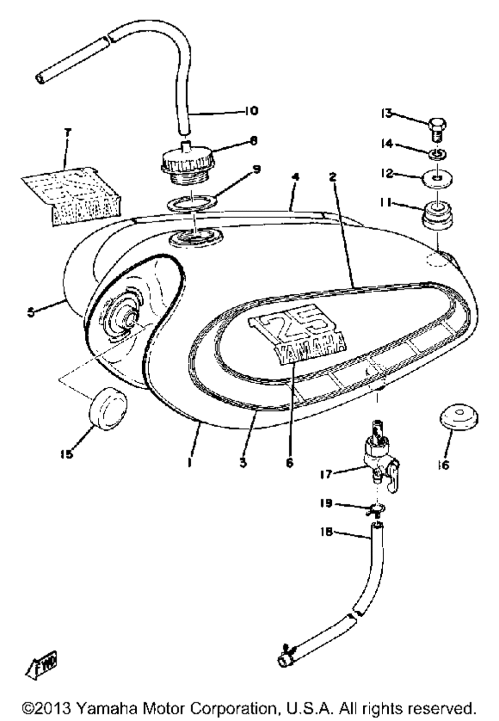 Fuel tank yz125c