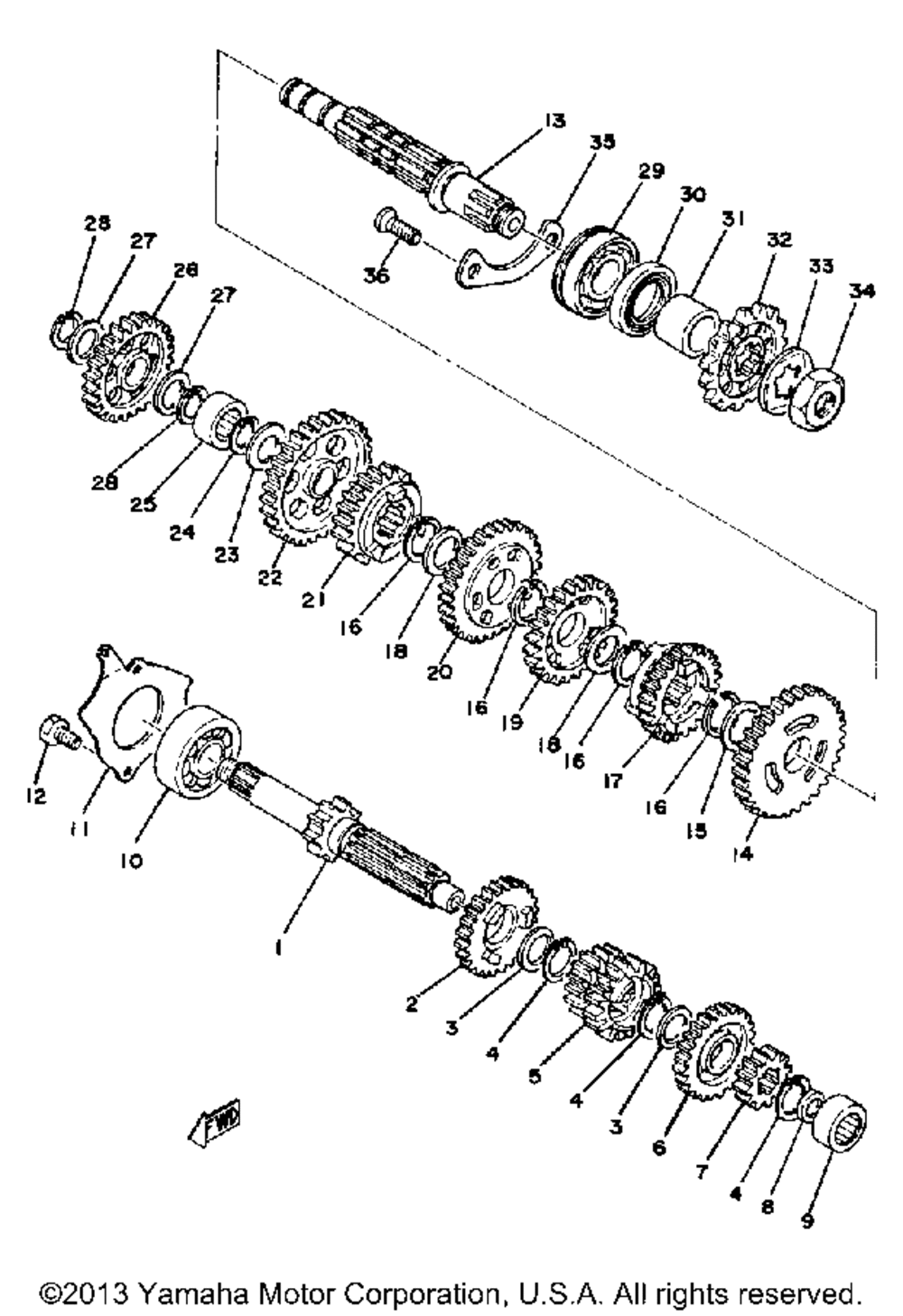 Transmission yz125d