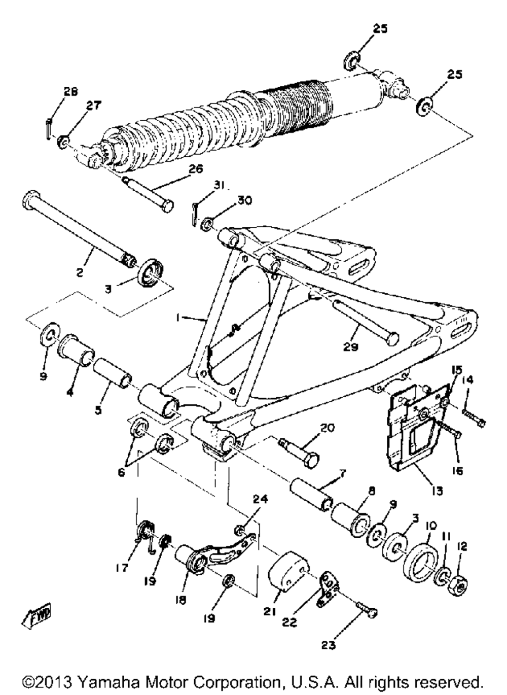 Rear arm yz125d