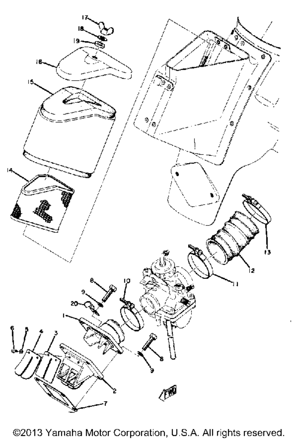 Intake yz125a - b