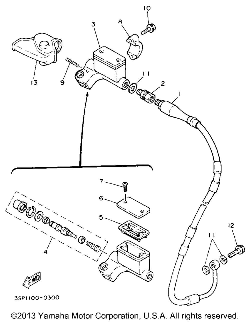 Front master cylinder