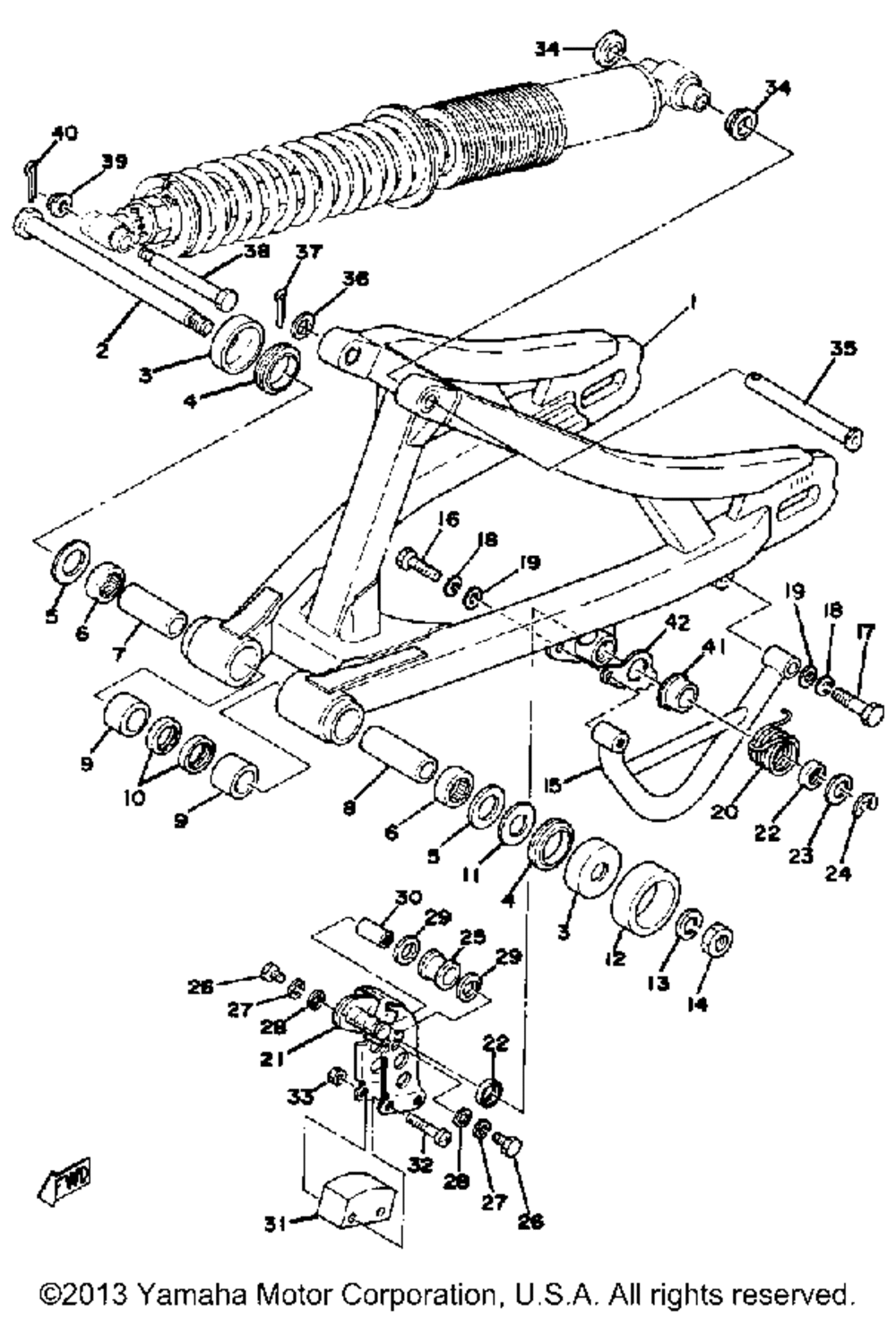 Swing arm yz125e