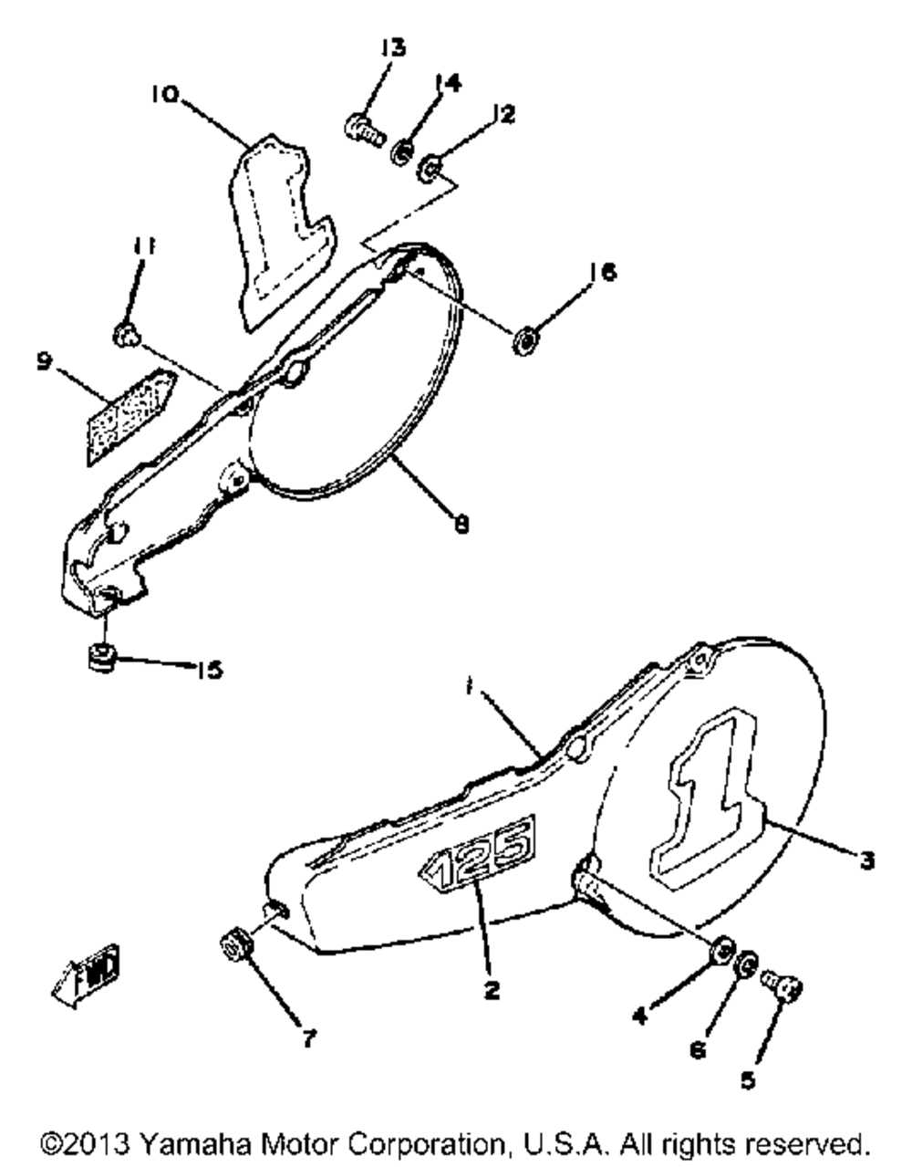 Side cover yz125g