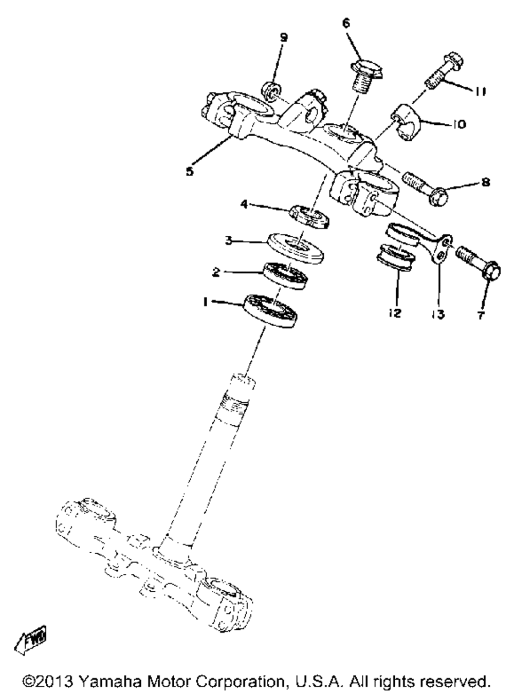 Steering yz125e - f