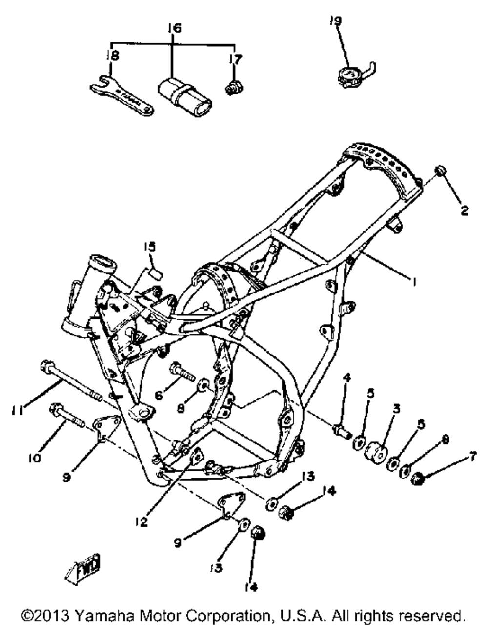 Frame - tool yz125g