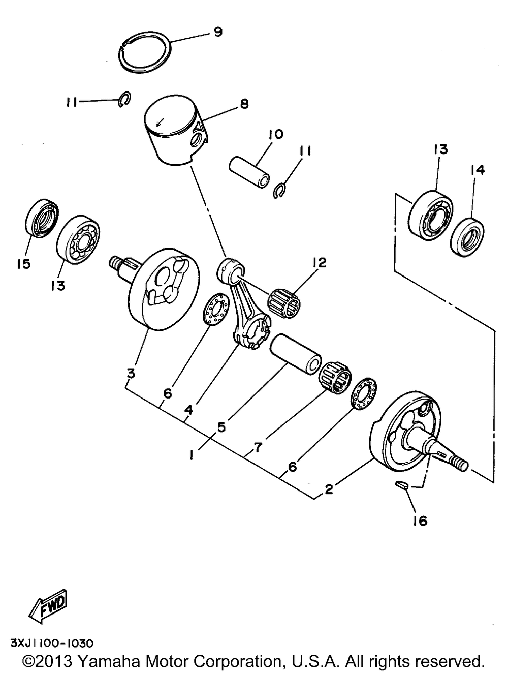 Crankshaft - piston