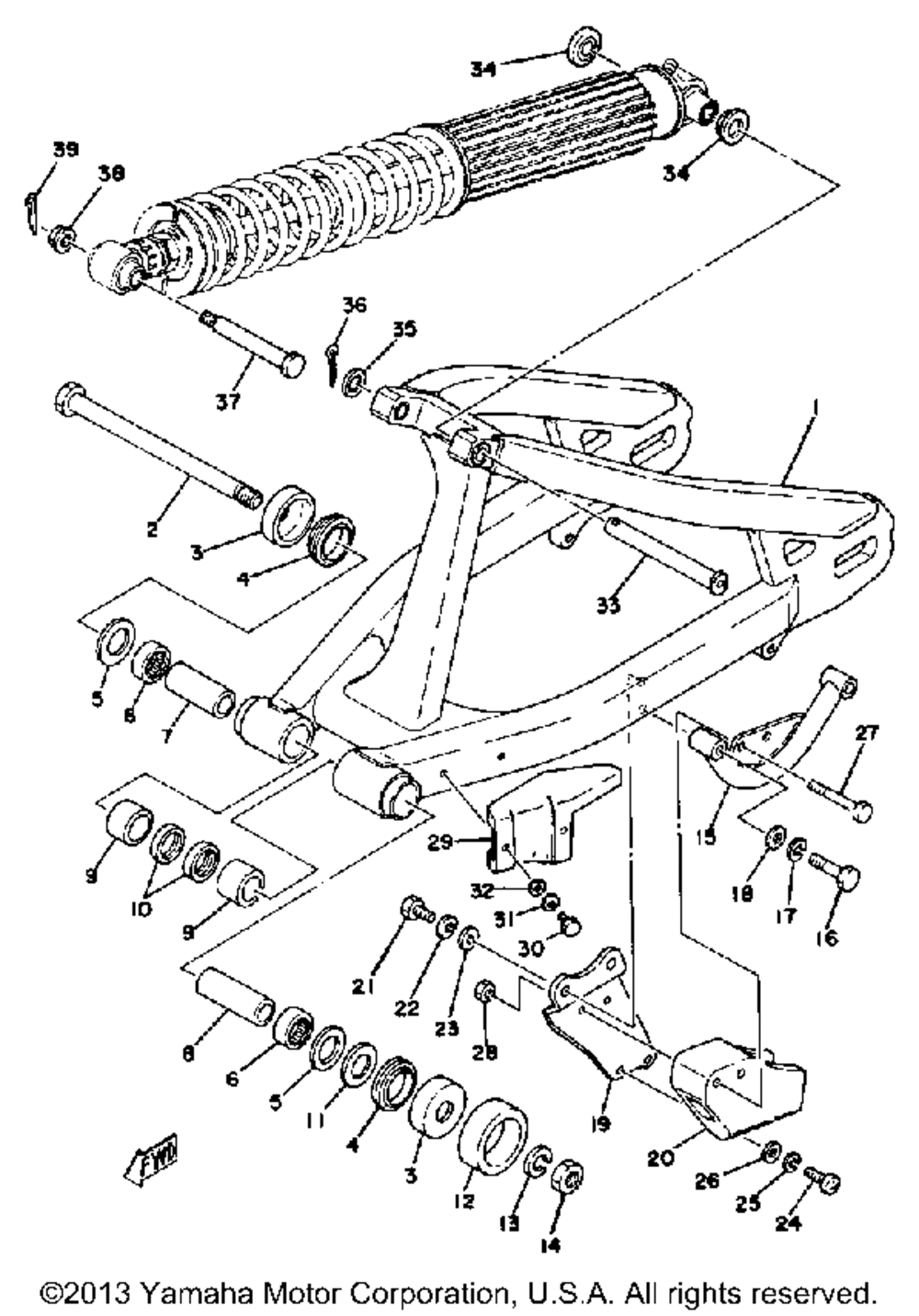 Swing arm yz125f