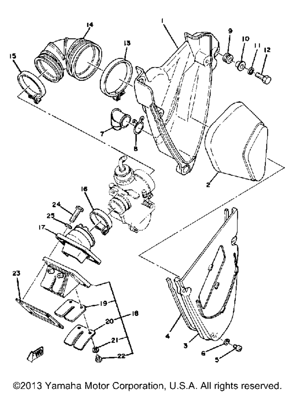 Air cleaner yz125e