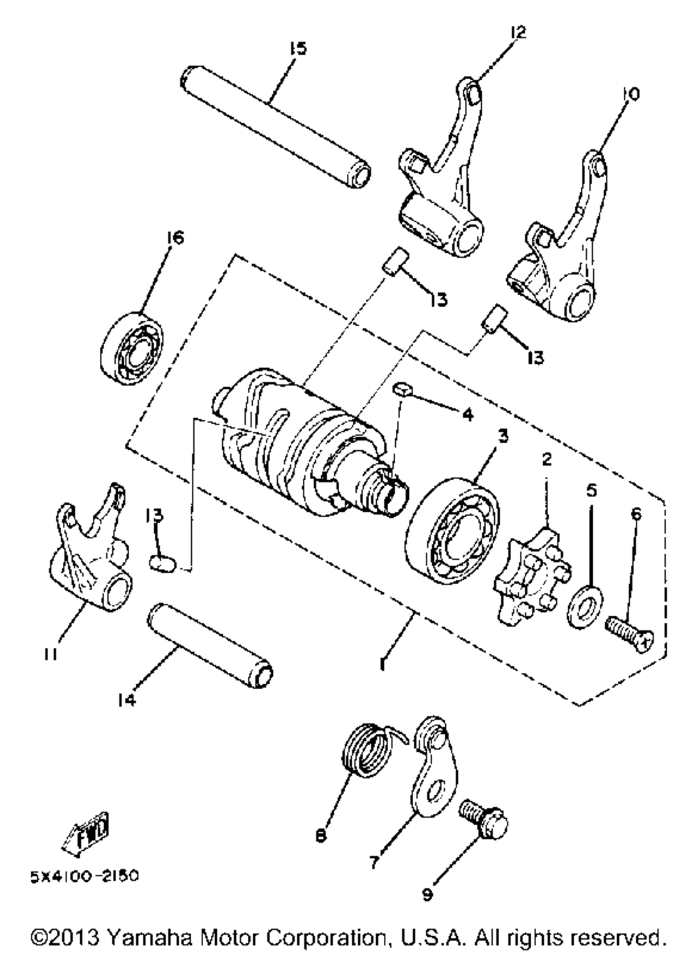 Shift cam-fork