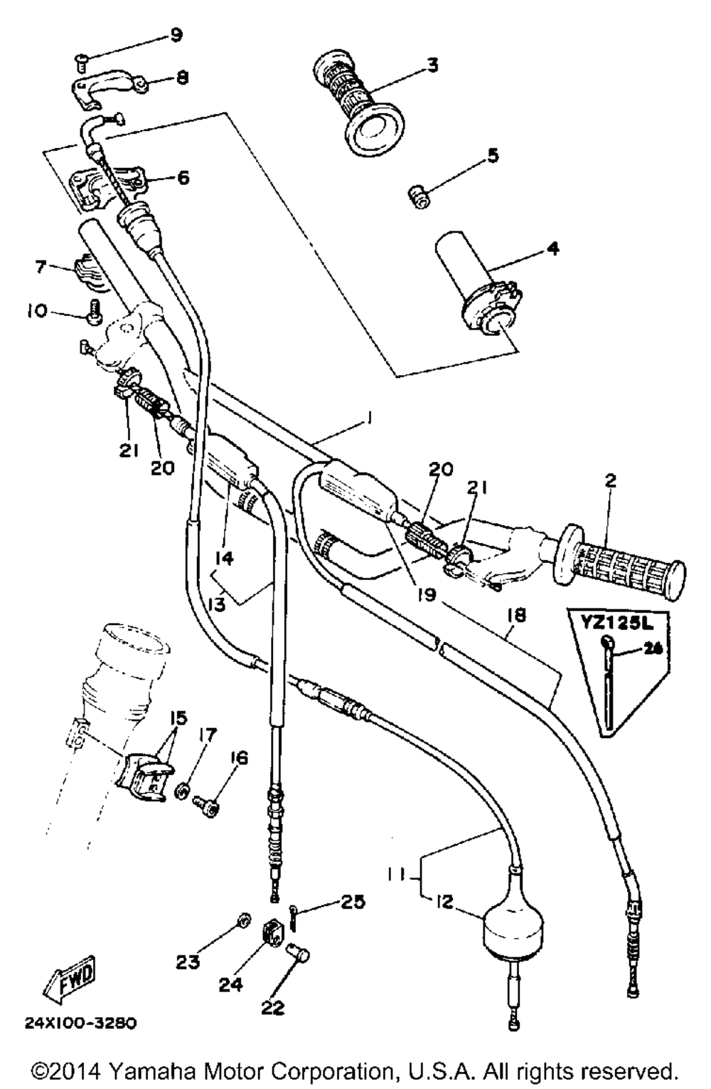 Handlebar cable