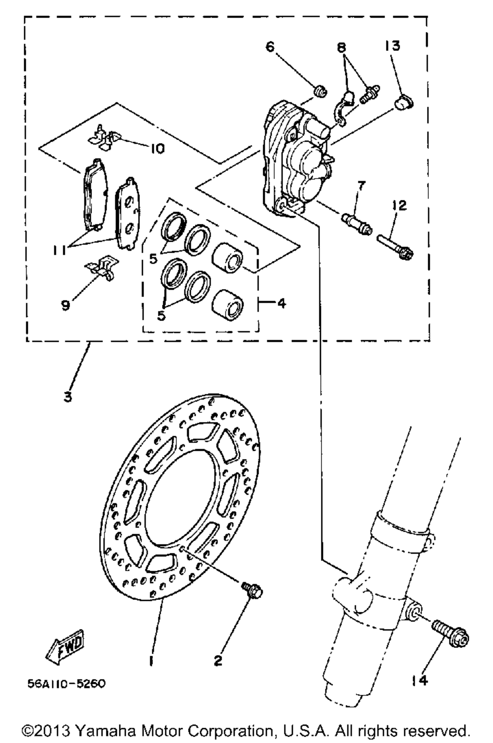 Front brake - caliper