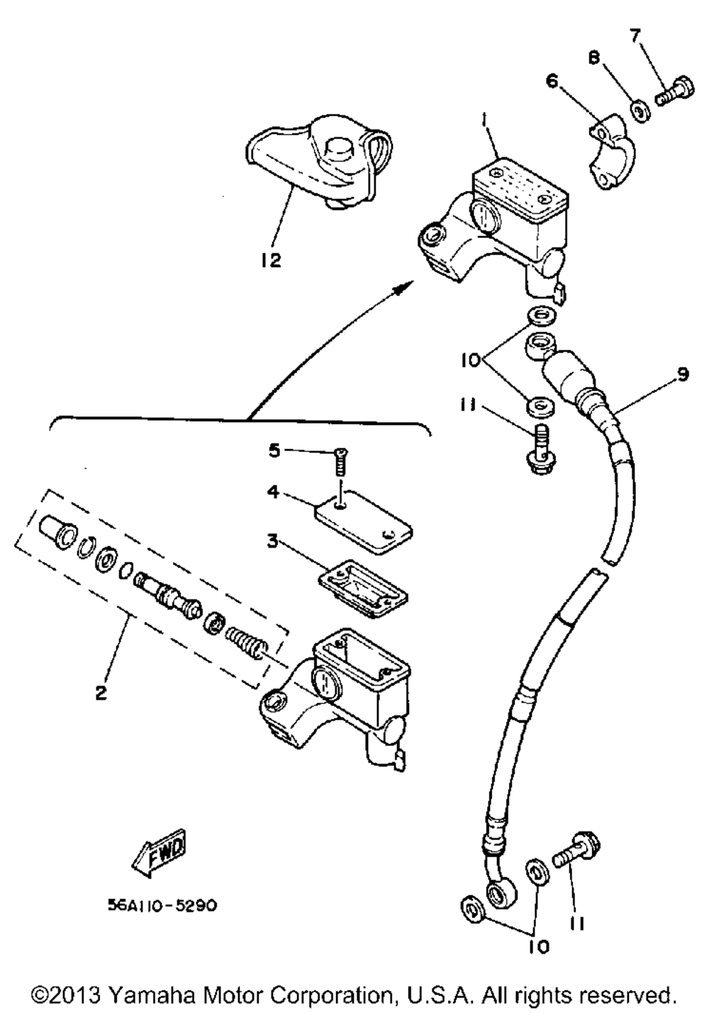 Front master cylinder