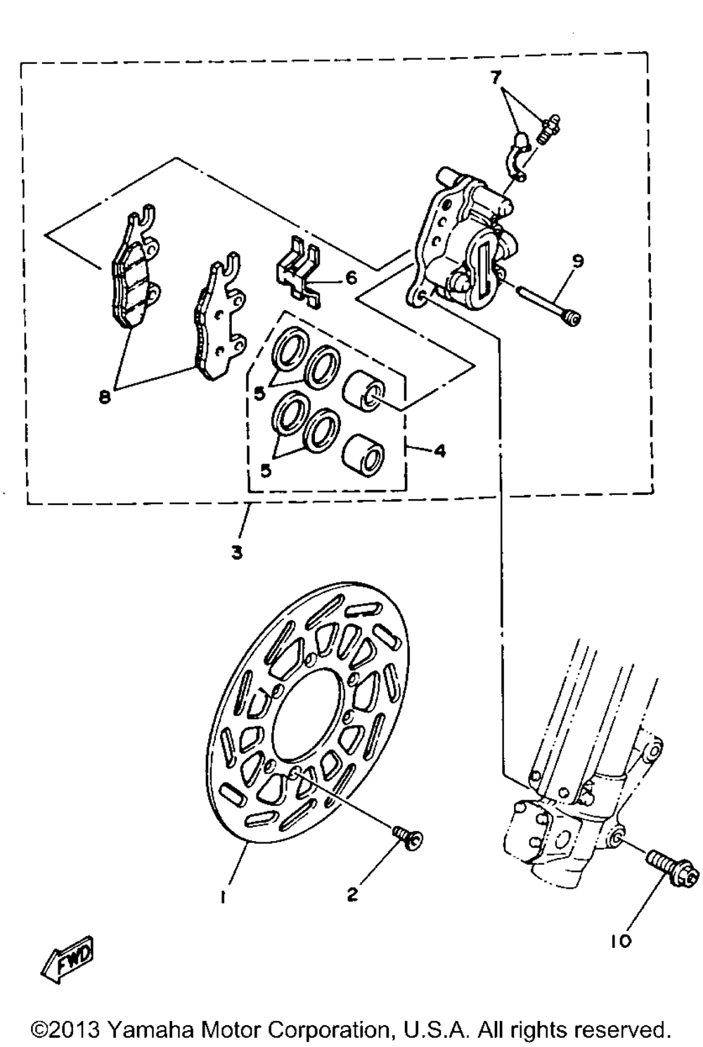 Front brake caliper