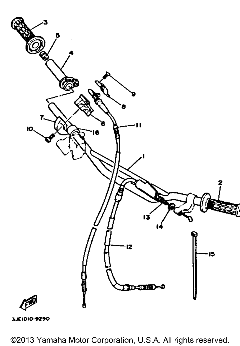 Handle bar cable