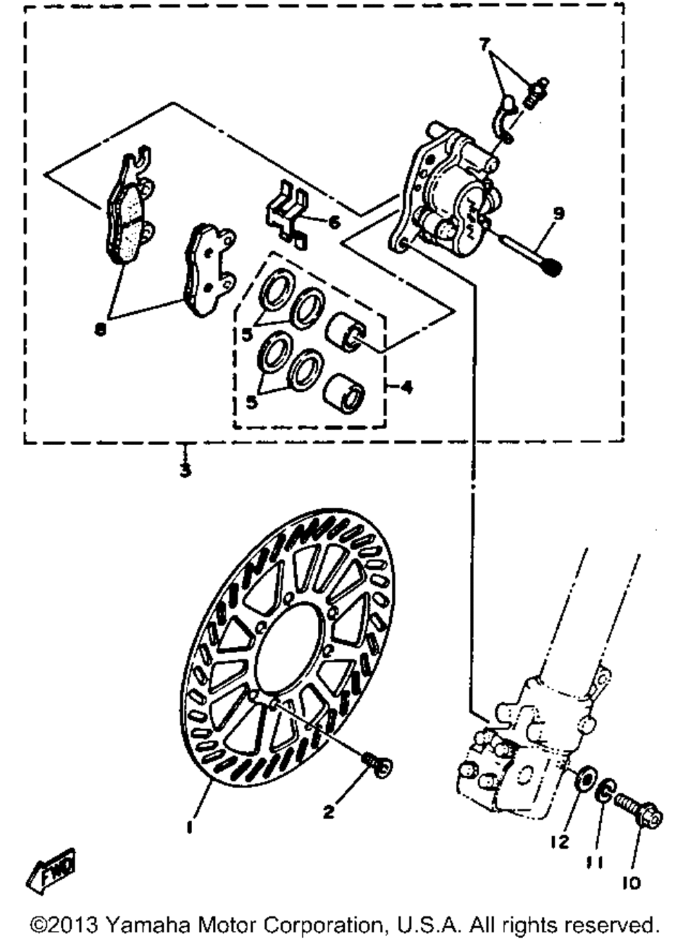 Front brake caliper