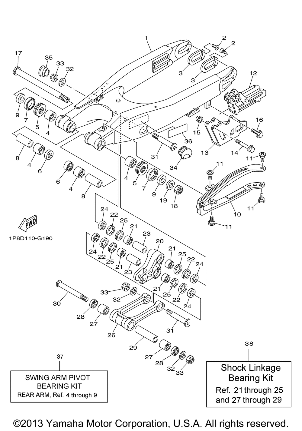 Rear arm