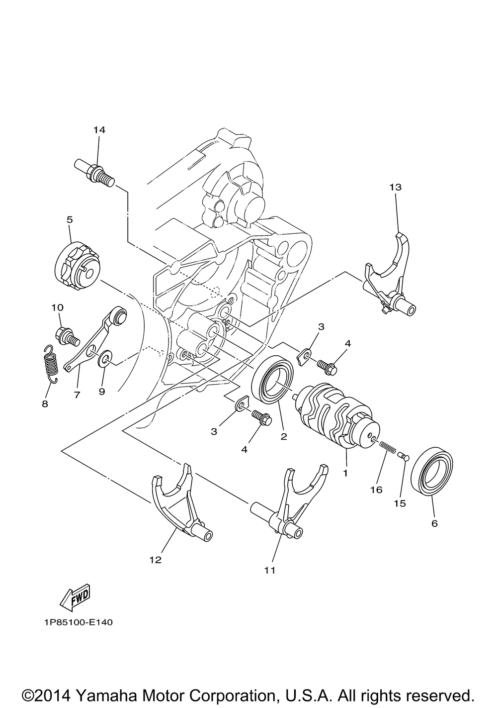 Shift cam fork